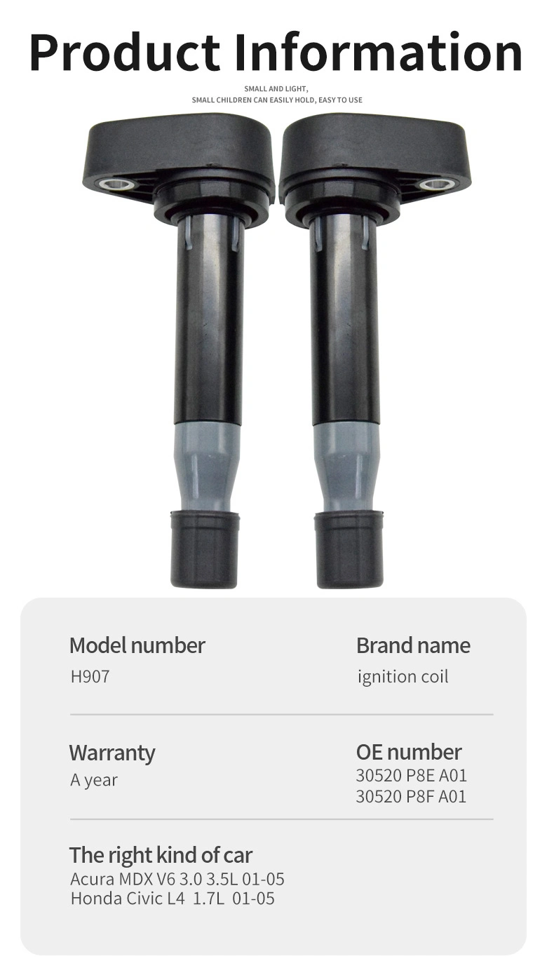 Acura Mdx V63.0/3.5L 01-05 Honda Civic L4 1.7L 01-05 Ignition Coil for OE: 30520-P8e-A00 30520-Pg-Ka01