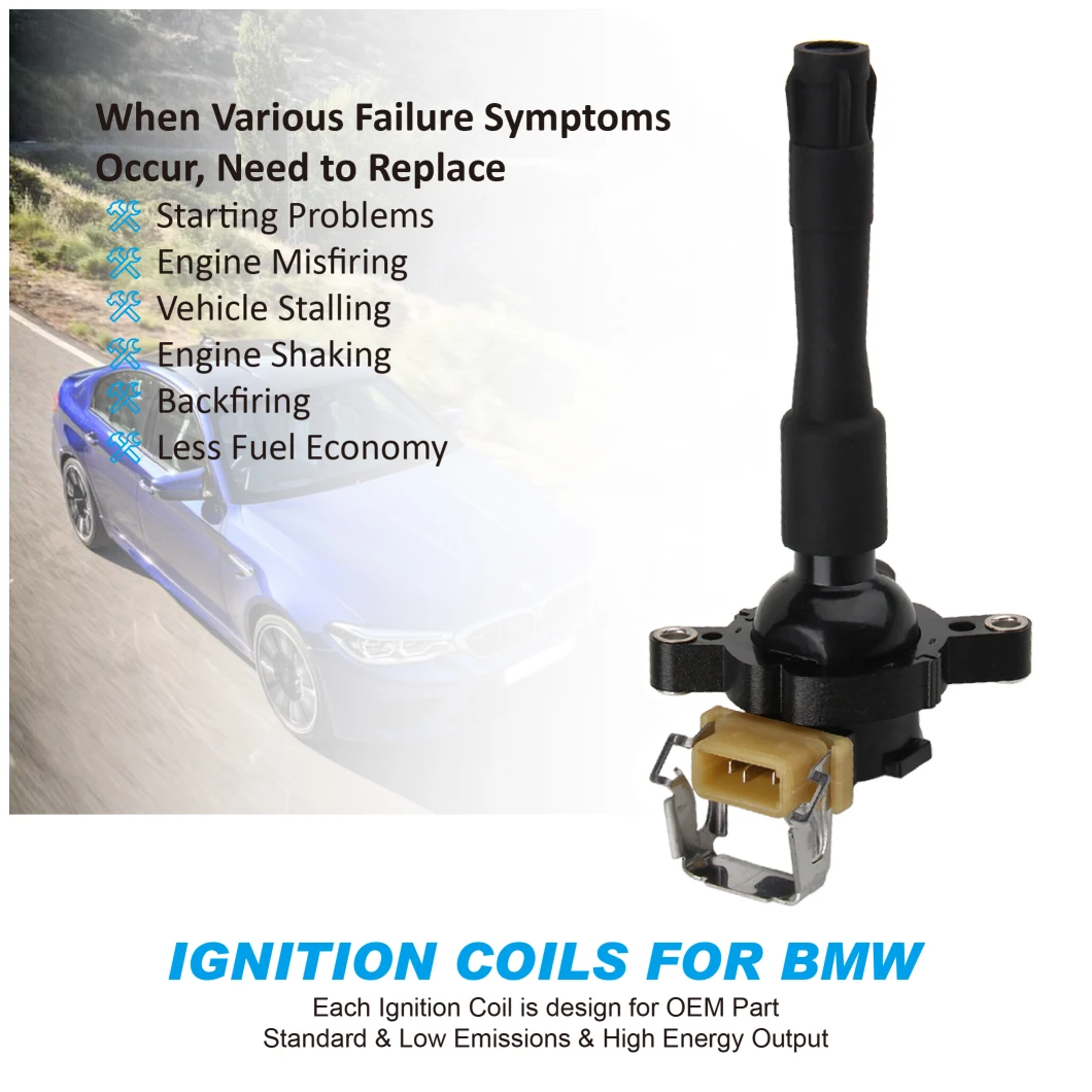 OE B321X6, UF300, UF354, 12 13 1 748 018; 12 13 1 703 228 Ignition Coil for BMW 325I 323I 2.5L 740il X5 540I 4.4L 330I 530I UF300