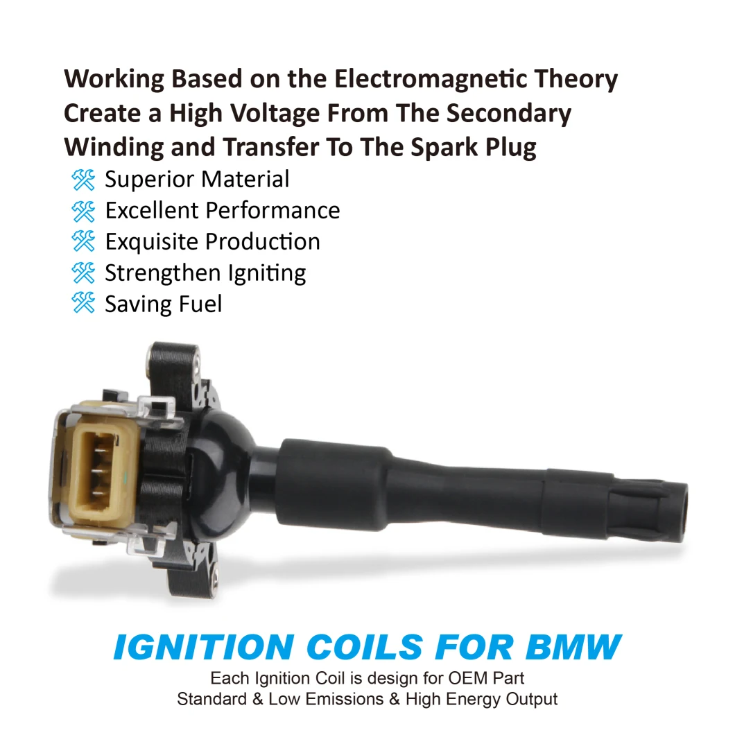 OE B321X6, UF300, UF354, 12 13 1 748 018; 12 13 1 703 228 Ignition Coil for BMW 325I 323I 2.5L 740il X5 540I 4.4L 330I 530I UF300